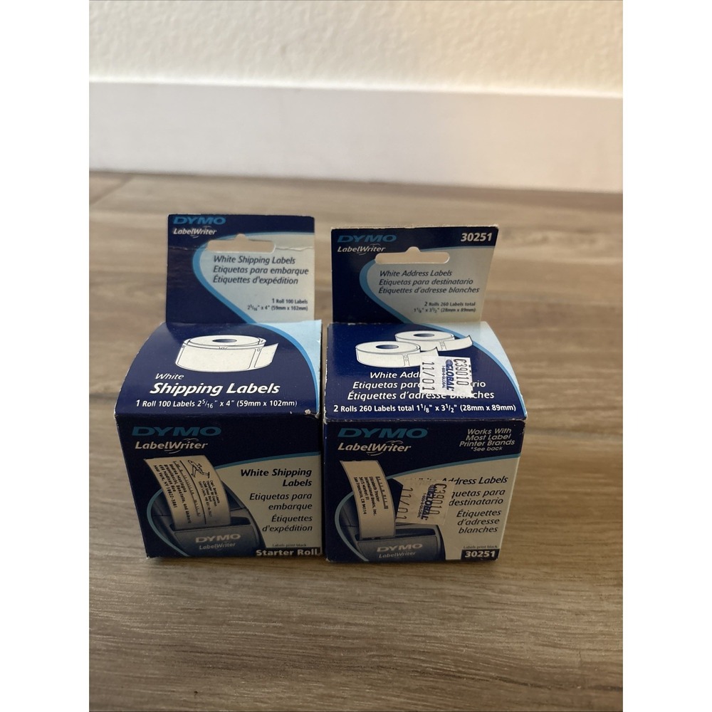 Labelwriter Vhs Top Labels, 1.8" X 3.1", 2.5/16" X 4" New - Starter Roll/30251